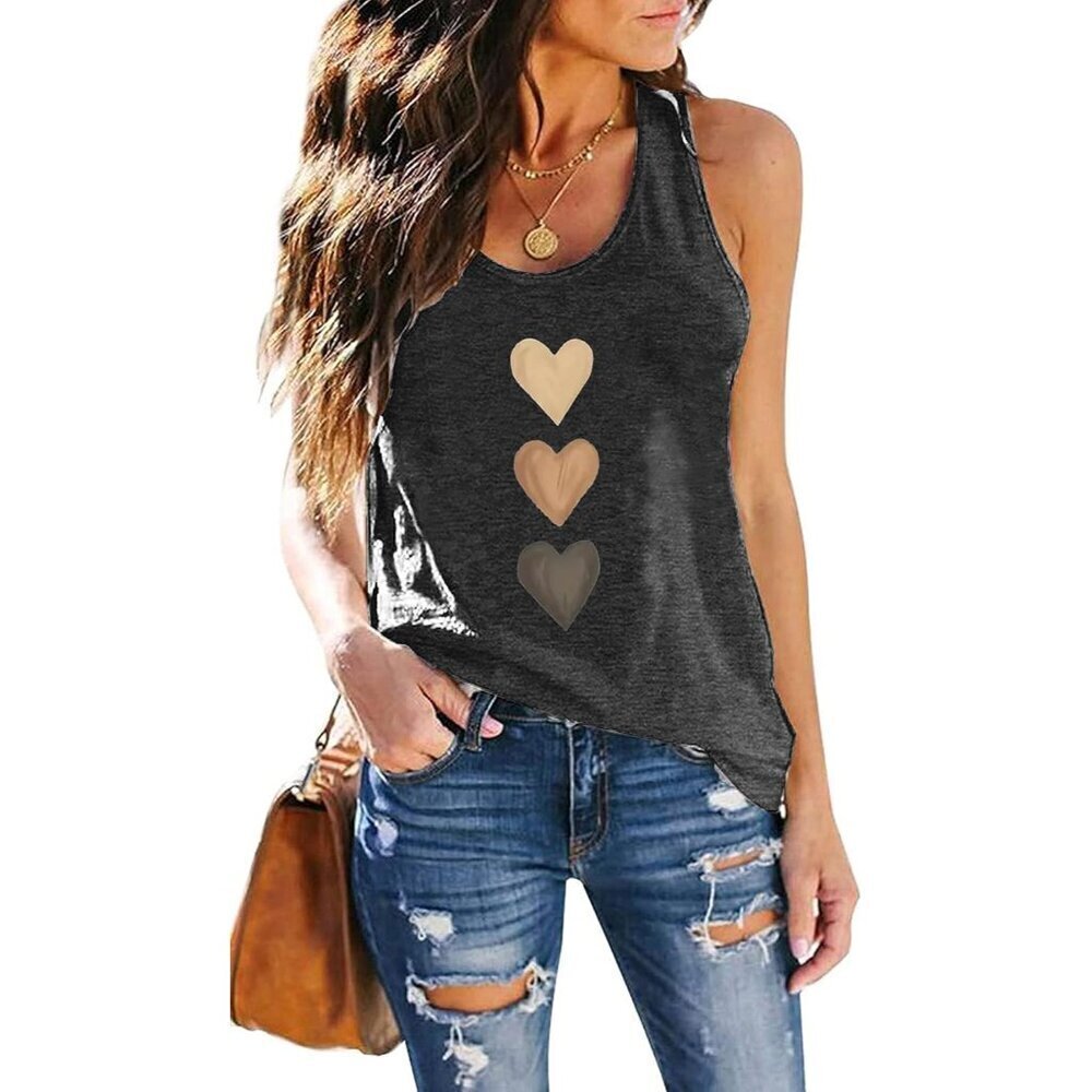 Women's Vintage Graphic Racerback Tank Top Casual Beach Workout Summer